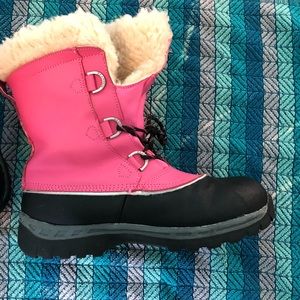 Pink Bear Paw snow boots